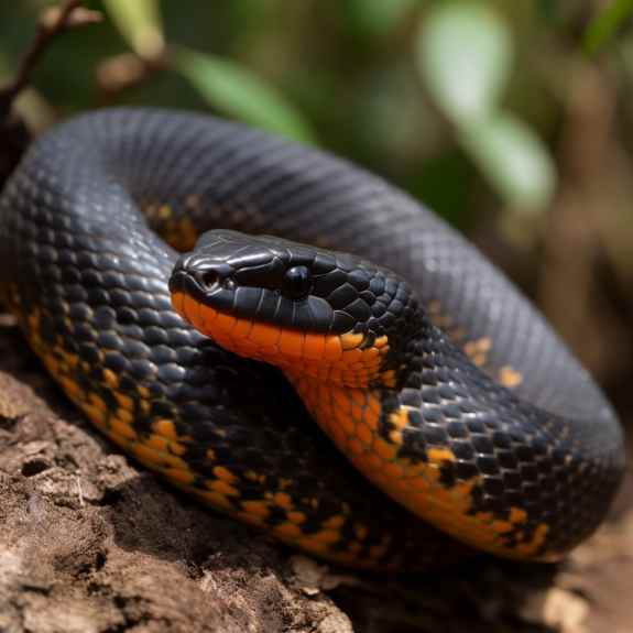 Black Snake with an Orange Belly in FL